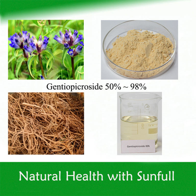 Εκχύλισμα Gentiana Scabra Gentiopicroside 50%-98% Gentiopicrin CAS αριθ. 20831-76-9 Συστατικό καλλυντικών